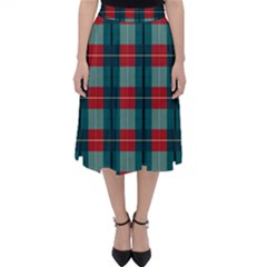 Pattern Texture Plaid Classic Midi Skirt