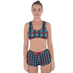 Pattern Texture Plaid Racerback Boyleg Bikini Set by Mariart