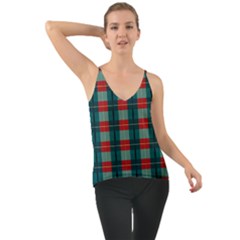 Pattern Texture Plaid Chiffon Cami by Mariart