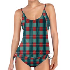 Pattern Texture Plaid Tankini Set by Mariart