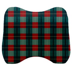 Pattern Texture Plaid Velour Head Support Cushion by Mariart