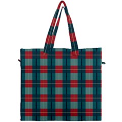 Pattern Texture Plaid Canvas Travel Bag