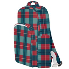 Pattern Texture Plaid Double Compartment Backpack by Mariart