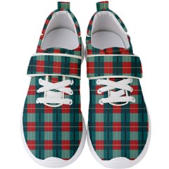 Pattern Texture Plaid Men s Velcro Strap Shoes by Mariart