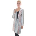 Pattern Line Background Wallpaper Hooded Pocket Cardigan View1