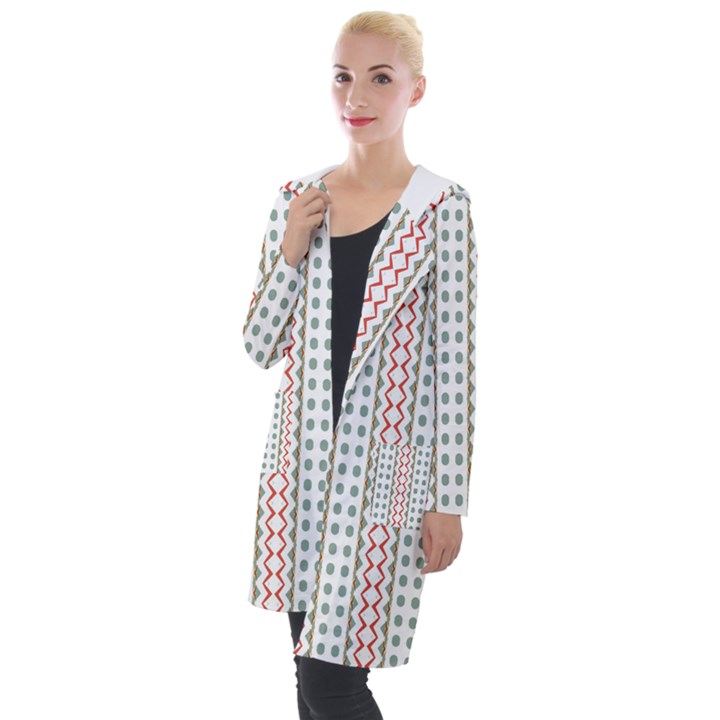 Pattern Line Background Wallpaper Hooded Pocket Cardigan