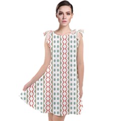 Pattern Line Background Wallpaper Tie Up Tunic Dress