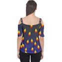 Flower Buds Floral Night Cutout Shoulder Tee View2