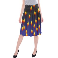 Flower Buds Floral Night Midi Beach Skirt