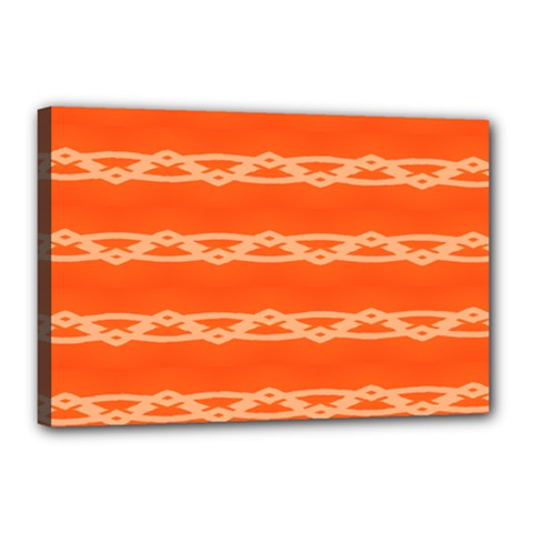 Pattern Orange Canvas 18  X 12  (stretched)