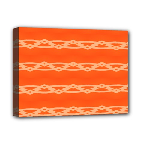 Pattern Orange Deluxe Canvas 16  X 12  (stretched) 