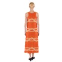 Pattern Orange Sleeveless Maxi Dress View2