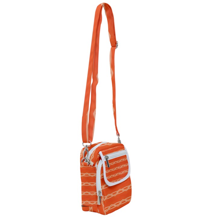 Pattern Orange Shoulder Strap Belt Bag