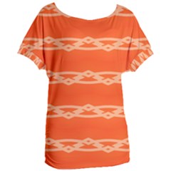 Pattern Orange Women s Oversized Tee