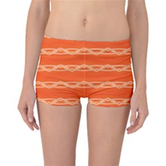 Pattern Orange Boyleg Bikini Bottoms