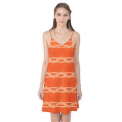 Pattern Orange Camis Nightgown