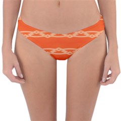 Pattern Orange Reversible Hipster Bikini Bottoms by HermanTelo