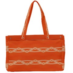 Pattern Orange Canvas Work Bag