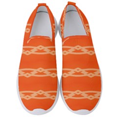 Pattern Orange Men s Slip On Sneakers by HermanTelo