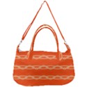 Pattern Orange Removal Strap Handbag View1