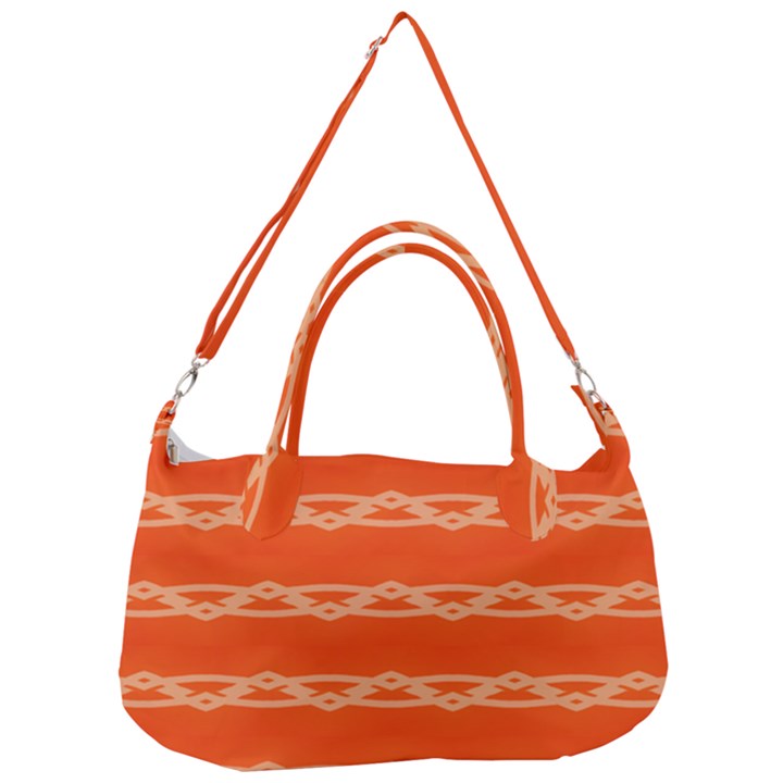 Pattern Orange Removal Strap Handbag