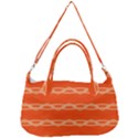 Pattern Orange Removal Strap Handbag View2