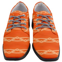 Pattern Orange Women Heeled Oxford Shoes by HermanTelo