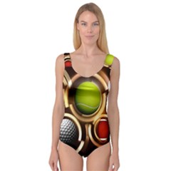 Sport Ball Tennis Golf Football Princess Tank Leotard  by HermanTelo