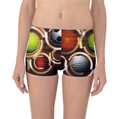 Sport Ball Tennis Golf Football Reversible Boyleg Bikini Bottoms by HermanTelo