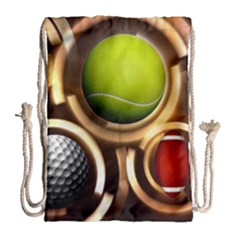 Sport Ball Tennis Golf Football Drawstring Bag (large)