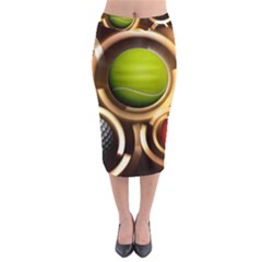 Sport Ball Tennis Golf Football Midi Pencil Skirt by HermanTelo