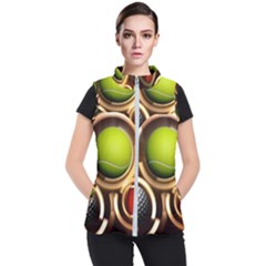 Sport Ball Tennis Golf Football Women s Puffer Vest by HermanTelo