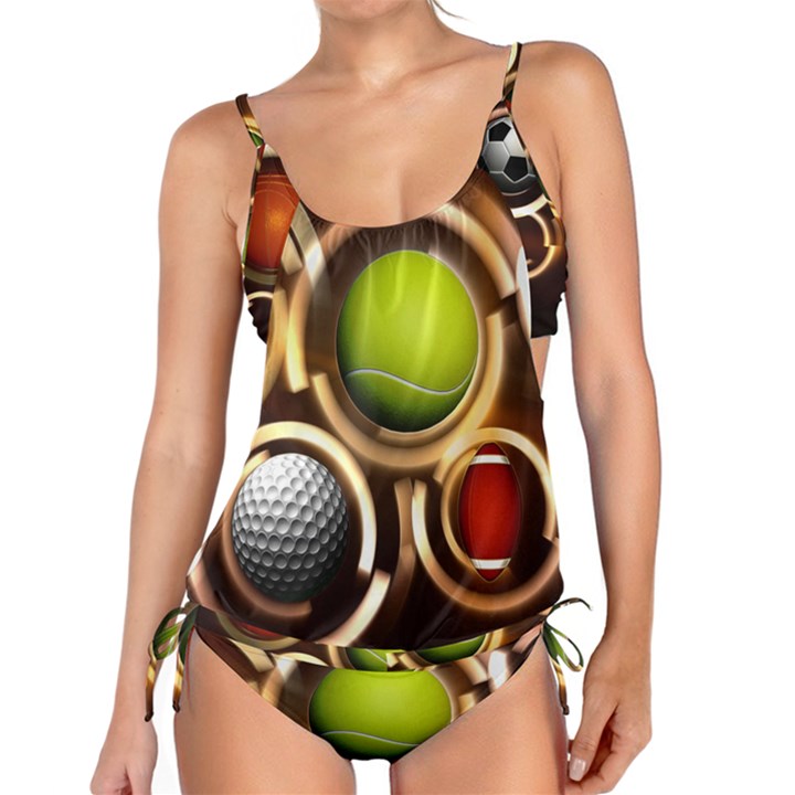 Sport Ball Tennis Golf Football Tankini Set