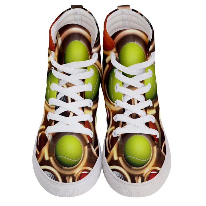 Sport Ball Tennis Golf Football Men s Hi-Top Skate Sneakers