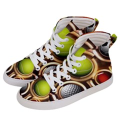 Sport Ball Tennis Golf Football Women s Hi-top Skate Sneakers