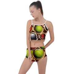 Sport Ball Tennis Golf Football Summer Cropped Co-ord Set by HermanTelo