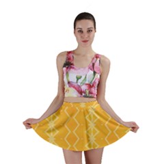 Pattern Yellow Mini Skirt