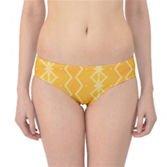 Pattern Yellow Hipster Bikini Bottoms