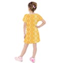 Pattern Yellow Kids  Short Sleeve Velvet Dress View2