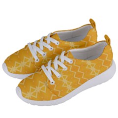 Pattern Yellow Women s Lightweight Sports Shoes