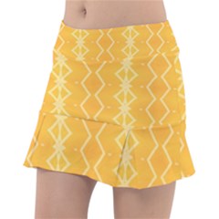 Pattern Yellow Tennis Skirt