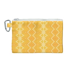 Pattern Yellow Canvas Cosmetic Bag (medium)