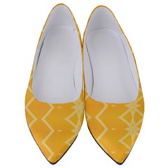 Pattern Yellow Women s Low Heels