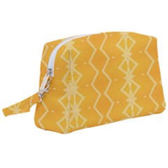 Pattern Yellow Wristlet Pouch Bag (large)