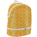 Pattern Yellow Zip Bottom Backpack View2