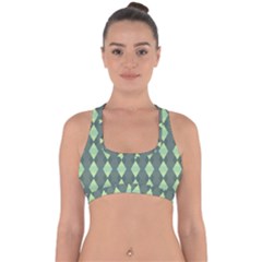 Texture Grey Cross Back Hipster Bikini Top  by HermanTelo