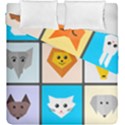 Animals Cute Flat Cute Animals Duvet Cover Double Side (King Size) View1