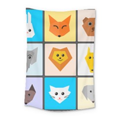 Animals Cute Flat Cute Animals Small Tapestry