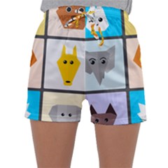 Animals Cute Flat Cute Animals Sleepwear Shorts by HermanTelo