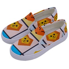 Animals Cute Flat Cute Animals Kids  Canvas Slip Ons